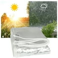 thumbnail image 3 of Clear Tarps Heavy Duty 14Mil Waterproof Double Sided Tarps with Grommets Tarpaulin Greenhouse Tarps for Camping Patio and Pavilion, 3 of 11
