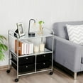 thumbnail image 4 of CRXX Rolling Storage Cart w/ 4 Drawers 2 Shelves Metal Rack Shelf Home Office School Beauty Salon Utility Organizer Cart with Wheels (Black), 4 of 9