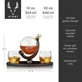 thumbnail image 4 of Viski Globe Decanter and Whiskey Tumblers Set for Home Bar, Gifts for Men, 4 of 8