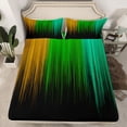 thumbnail image 2 of jejeloiu Minimalist Geometric Artwork Twin Sheet Sets,Green Orange Black Bedding For Kids 3 Pieces, 2 of 7