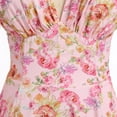 thumbnail image 5 of IBTOM CASTLE Women Floral Corset Dress Sleeveless Square Neck Spaghetti Straps Dress Boho Holiday Flowy Midi Bustier Sundress XL Pink Floral, 5 of 8