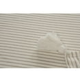 thumbnail image 6 of Woven Paths Beige/Ivory Striped Lightweight Cotton Throw Blanket, 50" x 60", 6 of 9