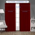 thumbnail image 4 of Kotton Culture Pinch Pleated Curtains 84 Inch Length Blackout for Bedroom Room Darkening Thermal Insulated Window Draperies for Sliding, Patio Door, Room Divider W(21"+21") L84 (2 Panels, Burgundy), 4 of 7