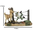 thumbnail image 3 of Rustic Western Stag Deer Standing By Hunter Trapped In Barbed Wires Figurine, 3 of 9