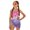 Gradient Mermaid Scale Print, variant on Tutolipy Polka Dot Pattern Quick Dry Girls' One Piece Swimsuit with Cover Up, Mesh Fabric Adjustable Strap Girls Swimsuit for Summer 9-10 Years Old