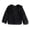 Black, variant on Dakiuu Girls Textured Jacket Cropped Open Front Long Sleeve
