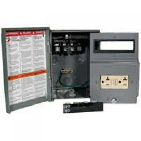 Square D UFP222RGFI Non-Fusible Pullout with 20-Amp GFCI Outdoor - Nema 3R Rainproof