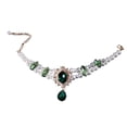 thumbnail image 2 of Cififendec Crystal Pearl Pet Necklace, Adjustable Sparkling Rhinestone Teardrop Pendant Collar for Cats and Small Dogs, Elegant Accessory for Photos, Green-M, 2 of 5
