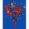 thumbnail image 2 of Boy's Superman Christmas Lights  Graphic Tee Royal Blue X Large, 2 of 5