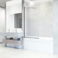 thumbnail image 5 of VIGO Zenith 34 in. W x 62 in. H Frameless Fixed Tub Screen Door in Matte Black with 3/8 in. (10mm) Fluted Glass, 5 of 10