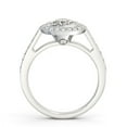 thumbnail image 3 of Ethan Jewel 14K White Gold Plated Wedding Anniversary Ring - Brilliant 2 Ct Round Cut Moissanite Ring - Engagement Wedding Halo Ring For Women's - Ever & Ever Halo-Style Engagement Rings for Women's, 3 of 4