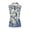 Blue Horse Print, variant on Coral Reef Cover Golf Shirt for Women, Anti Shrink Sleeveless for Tennis Athletic, Moisture Wicking Stretchy Ladies Golf Shirt