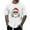 White, variant on Christmas Shirt for Men Short Sleeve Crewneck Santa Print Pullover Top Black S