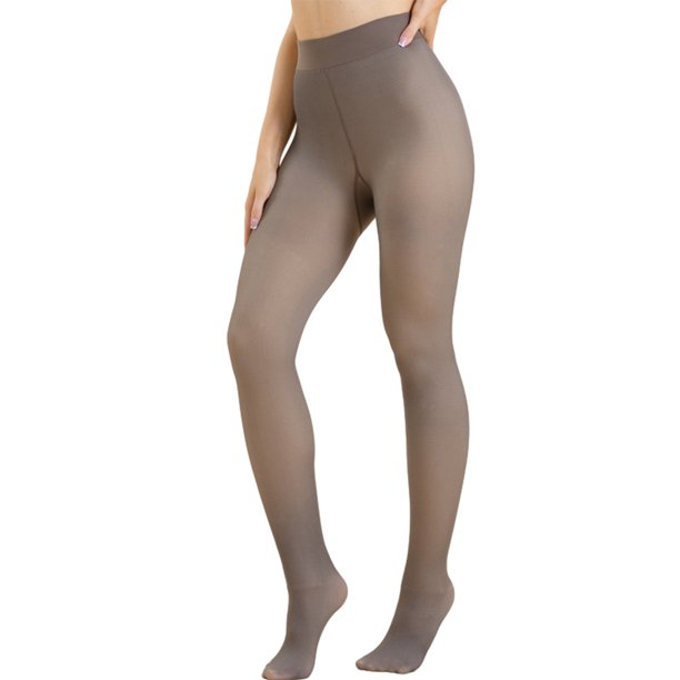 Medias de lana para mujer de 220 g, medias falsas translúcidas, medias de lana gruesas transparentes y cálidas de cintura alta para invierno