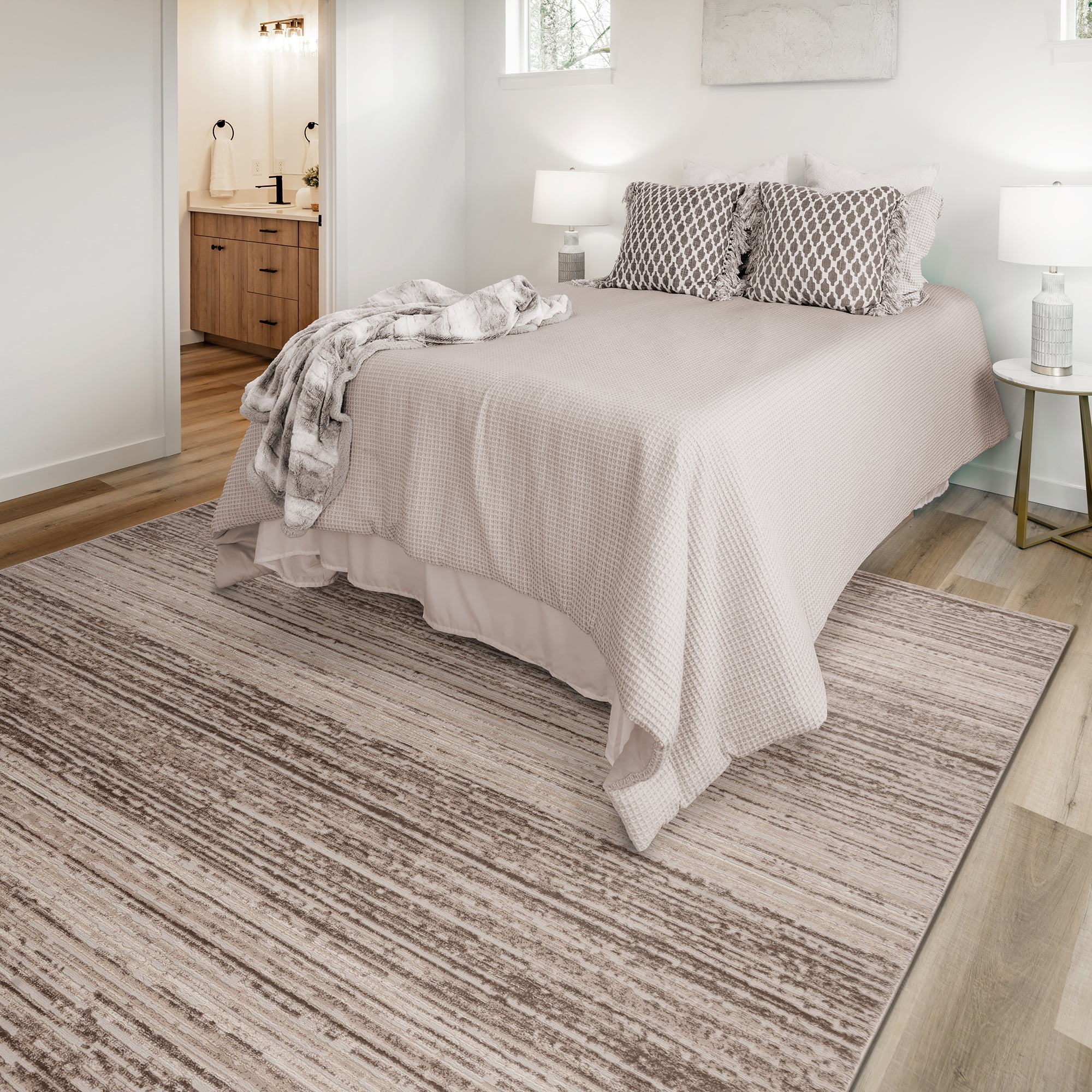 Gertmenian Bloom Osian Modern Ombre Beige Area Rug, 8x10