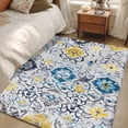 thumbnail image 4 of 3'x5' Area Rugs, Vintage Ethnic Indoor Outdoor Area Rug for Living Room Bedroom, Morocco Boho Farmhouse Abstract Texture Washable Bathroom Rugs Kitchen Floor Carpet Mats Home Decor Aesthetic, 4 of 8