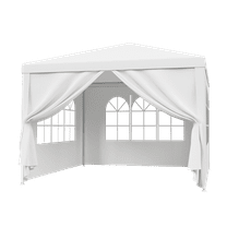 ZENY 10 X 10' Gazebo Canopy Wedding Party Tent W/ 4 Removable Sidewalls, White