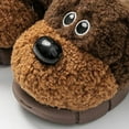 thumbnail image 5 of newwalpole Toddler Girls Boys Slippers Animal-themed Slippers For Kids Soft Plush Warm Non Slip Baby Kids House Shoes Indoor Bedroom Brown for Size 11.5, 5 of 7