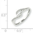 thumbnail image 2 of 925 Sterling Silver Rhodium Diamond Ring Size 8, 2 of 2