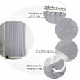 thumbnail image 5 of Shower Curtain, Pure Grey Waterproof Shower Curtain Set with Hooks for Bathroom Showers,Stalls and Bathtubs,72x72In Simple Solid Color, 5 of 8