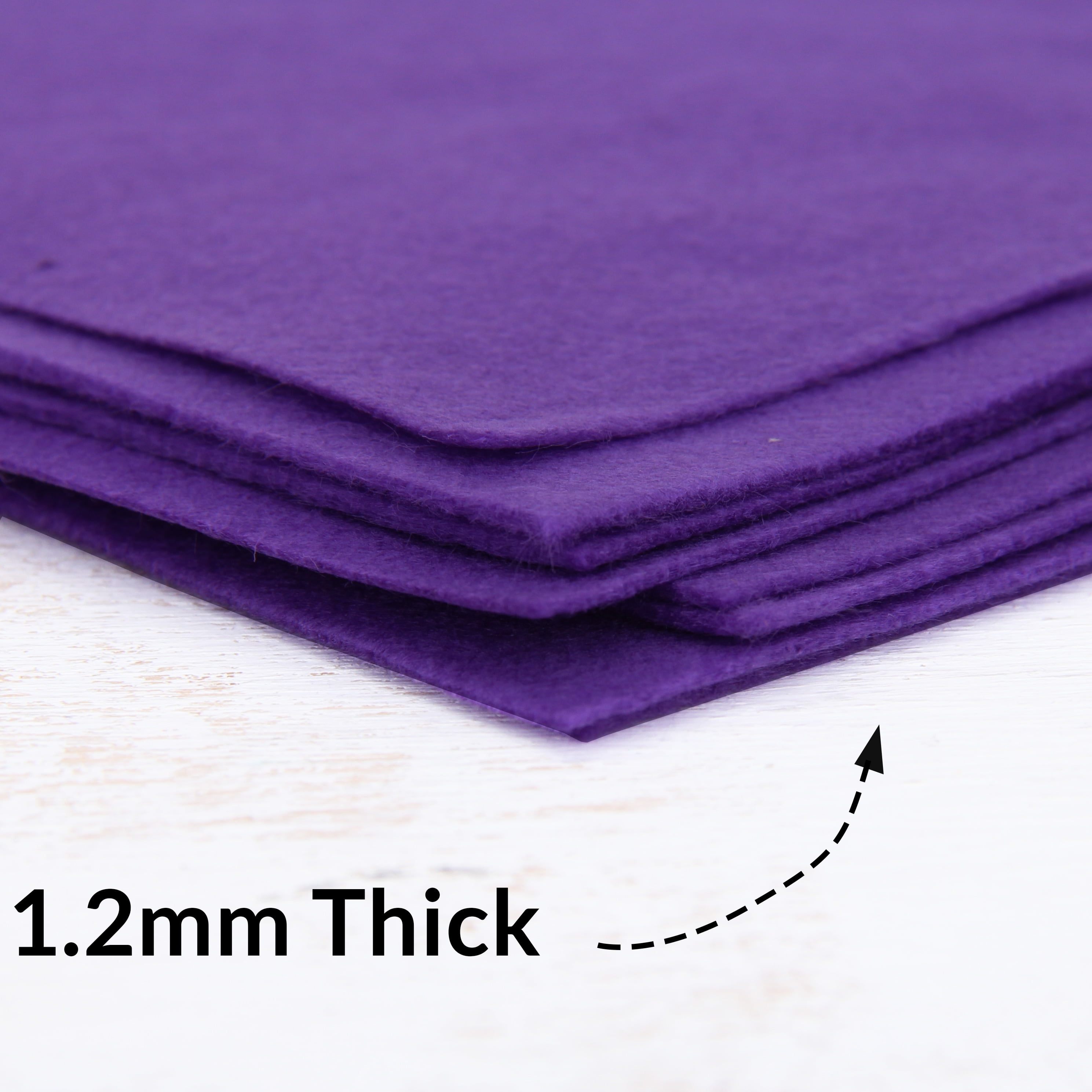 Threadart Premium Felt Sheets - 10 Sheets - 12 x 12 - Purple, Soft  Wool-Like Feel, 1.2mm Thick for DIY Crafts, Sewing, Crafting Projects