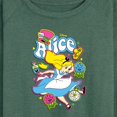 thumbnail image 3 of Disney - Alice in Wonderland - Alice Stickers - Women's Lightweight French Terry Long Sleeve Shirt, 3 of 5