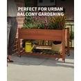 thumbnail image 2 of Raised Garden Bed with Wheels, Wooden Raised Planter Box with Storage Shelf, Legs, Lockable Wheels, for Backyard, Patio, Balcony for Flowers, Veggies, Elevated, 48"×24"×30", 2 of 6