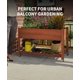 thumbnail image 5 of Cama de Jardín Elevada de Madera – Con Ruedas y Estante Inferior – Macetero Rectangular Robusto – Incluye Forro Protector – Fácil de Mover – Patio y Terraza – Color Roble, 5 of 6