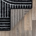 thumbnail image 4 of World Rug Gallery Contemporary Stripe Arch Design Area Rug - BLACK 5'X7', 4 of 9