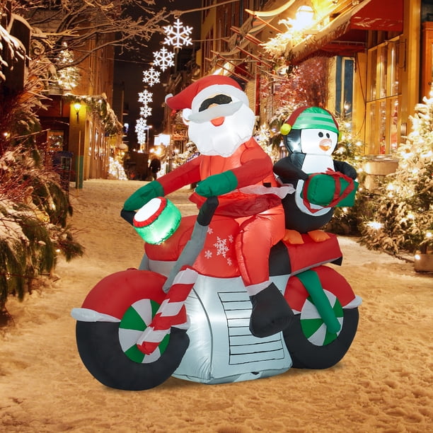 Kinbor Yard Inflatable Christmas Decoration 4.6Ft Wide Blow up Santa