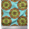 thumbnail image 1 of Soimoi Silk Fabric Mandala Decorative Decor Fabric Printed Yard 42 Inch Wide, 1 of 3