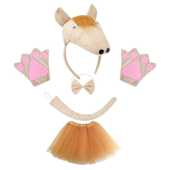 Falda de disfraz de caballo de dibujos animados, kits de disfraces de animales para mascaradas de carnaval