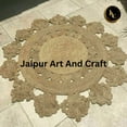 thumbnail image 2 of Jaipur Art And Craft Unique Design Round Reversible Natural Hand Braided Carpet Jute Strip Floor Area Rug (10x10 Sq Ft), 2 of 8