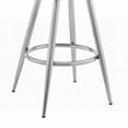 thumbnail image 5 of Gray 26" Faux Leather and Brushed Stainless Steel Swivel Bar Stool - 1-Pack for Home Use, 5 of 6
