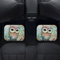 thumbnail image 4 of Renewold Cute Owl Flower 4 PCS Carpet Floor Mats for Cars All Weather Protection Non-Slip Rubber Auto Rugs Car Accessories Universal Fit for Most Vehicles, 4 of 7