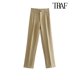 thumbnail image 1 of Traf Mujeres Chic Moda Ropa de oficina Pantalones rectos Vintage Cintura alta Cremallera Fly Pantalones femeninos Mujer ShuxiuWang 8390614211872, 1 of 1