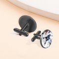 thumbnail image 6 of Ice Hockey Stainless Steel Men's Cufflinks for Shrit - Formal Dress Shirt Cuff Links - Appropriate for Black Tie Events, 6 of 6