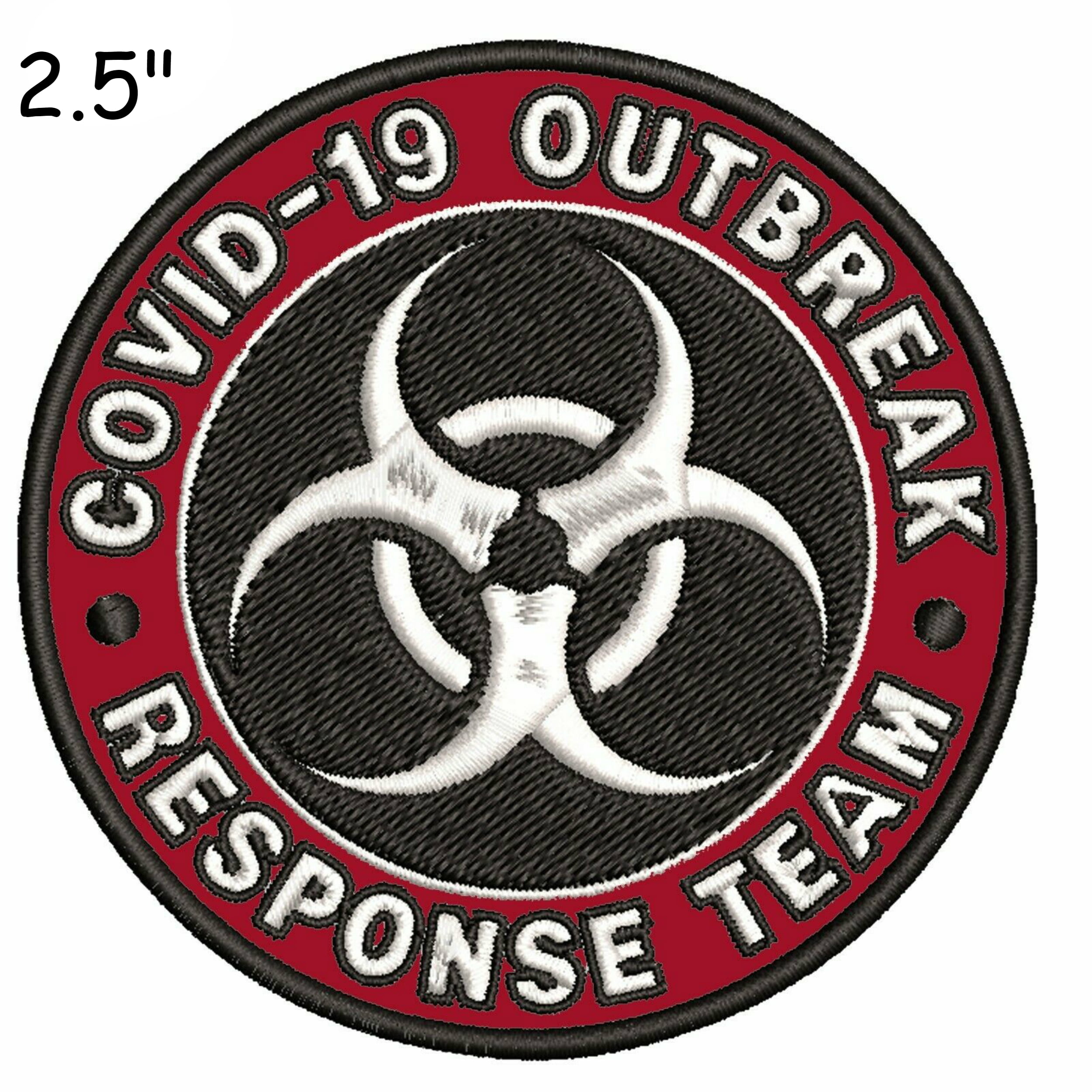 I SURVIVED 2020 BIOHAZARD Response Team Embroidered Patch Hook & Loop Applique 
