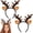 Brown01, variant on 2 Pack Deer Headbands Halloween Christmas Reindeer Antlers Headbands Antlers Head Boppers Xmas Hair Bands for Holiday Party Supplies