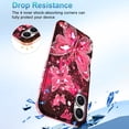 thumbnail image 4 of Meshine for iPhone 16 Case,Glow in The Dark Butterfly Slim Fit Protective Anti Scratch Phone Cover for Women Girls,Rose, 4 of 7
