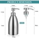 thumbnail image 5 of Dispensador de jabón líquido de 500 ml Dispensador de loción con boquilla de espuma Dispensador de jabón en acero inoxidable 304 Dispensador de jabón Champú Baño Cocina Plata Xemadio MZQ-0954, 5 of 9