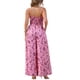 thumbnail image 3 of INSPIRAR CHIC Mono Casual de Verano para Mujeres con Flores Sin Mangas, Pantalones Anchos con Fruncido, Mono Boho, Overoles XL Rosa, 3 of 6