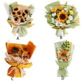 thumbnail image 2 of Injueey Ramo de girasoles, limpiapipas, cinta adhesiva y celofán para manualidades, limpiapipas para manualidades, flores Artesanía A, 2 of 6