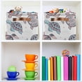 thumbnail image 6 of Coolnut Large Foldable Storage Bin Cute Sea Turtles Fabric Storage Baskets Collapsible Decorative Baskets Organizing Basket Bin with PU Handles for Shelves Home Closet-1Pack Decor Gifts, 6 of 7