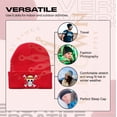 thumbnail image 5 of Anime Beanie Hat Winter Caps for Men and Womens Beanies, Cuffed Knit Graphic Beanie, Comfy and Soft Embroidered Anime Hat, Redp, 5 of 7