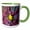 Green/White, variant on 3drose, American Goldfinch Male in Redbud Tree, Marion, Il, 11oz Magic Transforming Mug