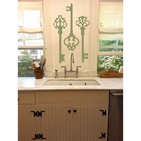 Antique Skeleton Keys Removable Home Wall Decal Stickers