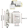 20PCS Mount Self Closing 3/8 inch Inset Hinges Nickel Plated