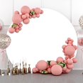 thumbnail image 3 of White Round Backdrop Cover 6.5x6.5ft Polyester Solid White Birthday Party Circle Backdrop for Photography Pure, 3 of 5