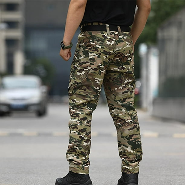 Pantalones largos de camuflaje para hombre, modernos, con